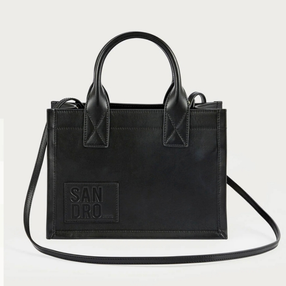SANDRO Small Black Kasbah Tote